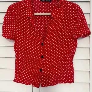 Red Vintage Heart Top